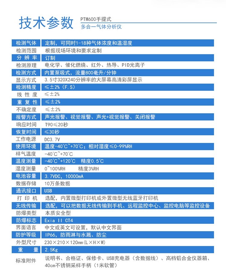 PMT600復合型氣體分析儀