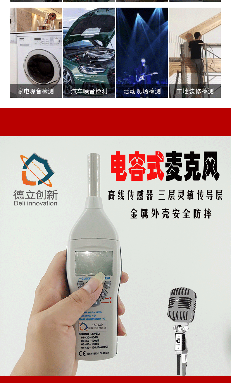 本安防爆型噪聲檢測儀YSD130